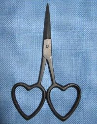 Love Scissors (Primitive Heart) 4" THUMBNAIL