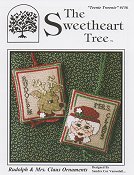 The Sweetheart Tree - Teenie Tweenie 156 Rudolph & Mrs. Claus Ornaments THUMBNAIL