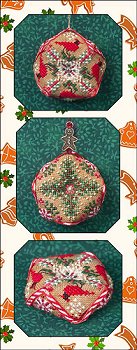 picture of Just Nan - Tiny Christmas Biscornu cross stitch pin cushion MAIN