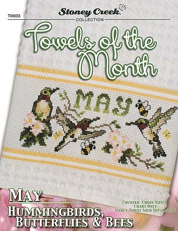 Towels of the Month - May Hummingbirds, Butterflies & Bees THUMBNAIL