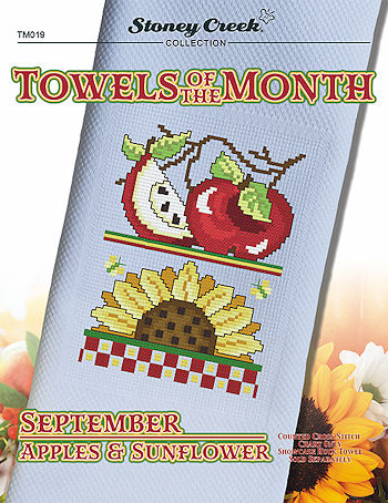 Towels of the Month - September Apples & Sunflower MAIN