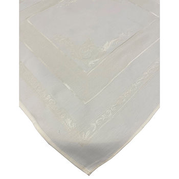 Jacquard Lyon Table Topper - Ecru MAIN