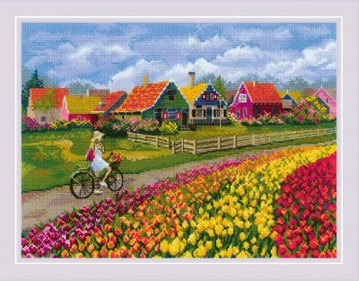 Riolis Cross Stitch Kit - Tulip Field MAIN