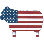 Whimsical Edge Designs Needle Minder - USA Flag Sheep THUMBNAIL