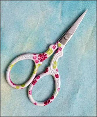 Embroidery Scissors - White & Pink 3.6" MAIN