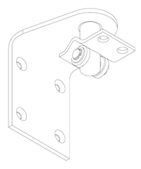 Cafe Door Upper Hardware Assembly Kit LARGE