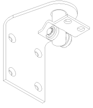 Cafe Door Upper Hardware Assembly Kit THUMBNAIL