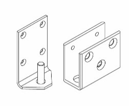 Cafe Door Lower Hardware Assembly Kit LARGE