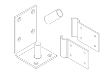 Lower Hinge Assembly Kit - Stainless Steel THUMBNAIL