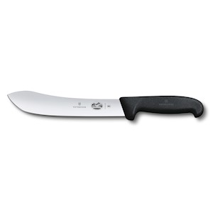 Victorinox 8 Inch Straight Blade Butcher Knife Black Fibrox Handle (5.7403.20) LARGE