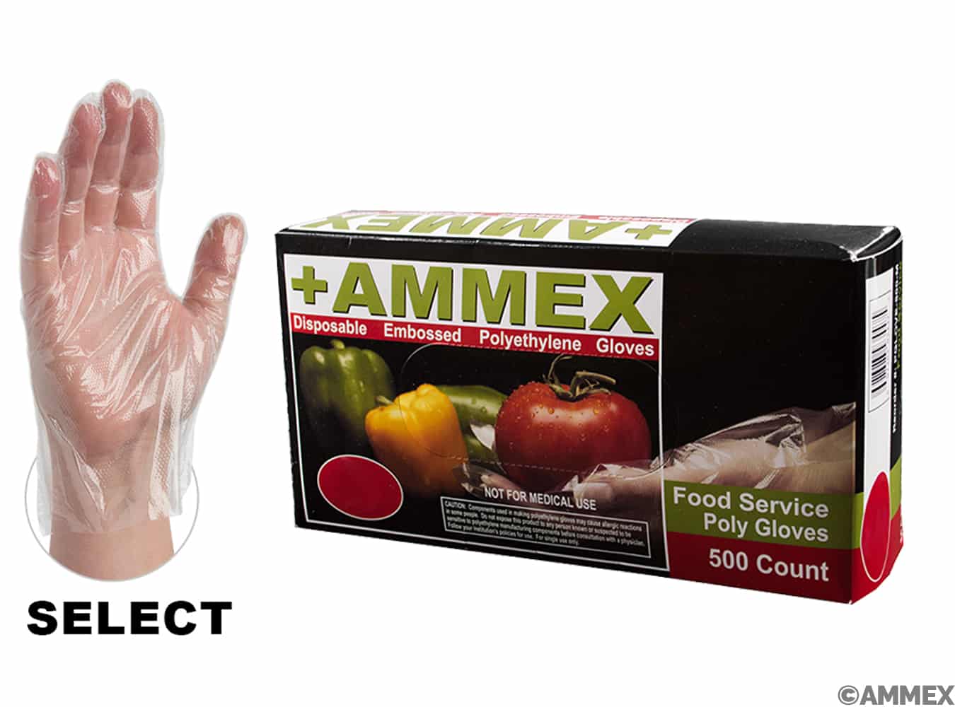 Food Service Industrial Poly Glove - MEDIUM LARGE