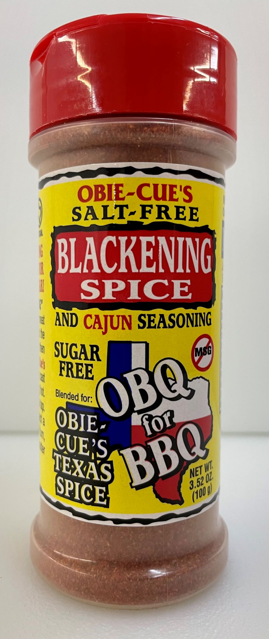 Obie-Cue's Blackening Spice 3.52 OZ Shaker LARGE