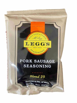AC Leggs Old Plantation Pork Sausage Seasoning Blend #29- 8 oz LARGE