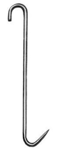 Stainless Steel Car Hook 3/8 x 24 Inch LARGE