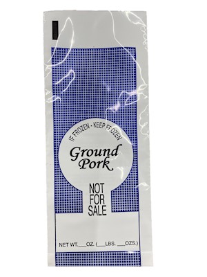 Ground Pork Not For Sale 1 Lb Bag Case of 1000 LARGE