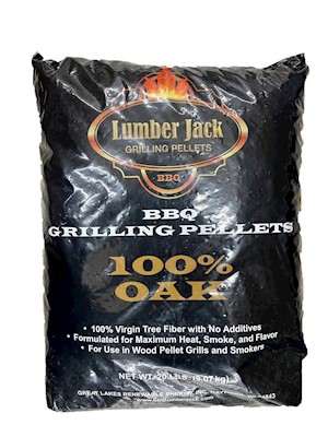 Lumber Jack BBQ Wood Pellets 100% Oak 20 Pound Bag LARGE