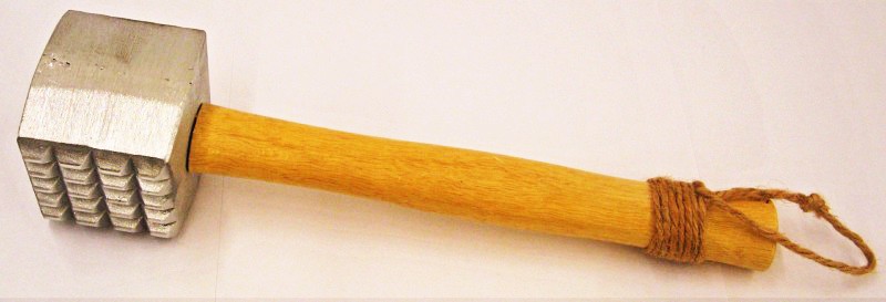 Meat Tenderizer With Wood Handle THUMBNAIL