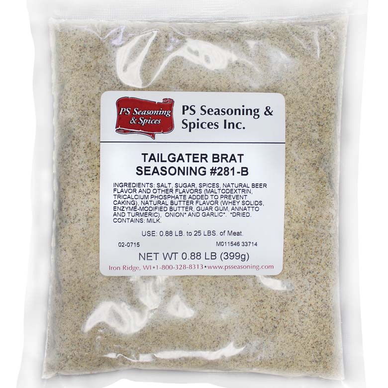 PS Seasonings Tailgater Brat Seasoning Seasons 25 Pounds (281-B) LARGE