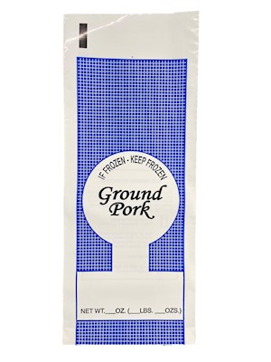 Retail Ground Pork 1 Lb Bag Case of 1000 LARGE