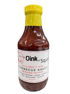 Steve's Oink-n-Squeel Original BBQ Sauce 18 OZ LARGE