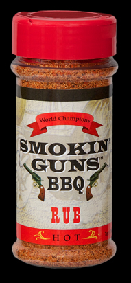 Smokin Guns BBQ Hot Rub 7 Ounce Bottle THUMBNAIL