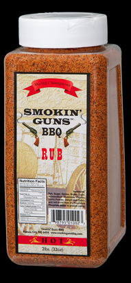Smokin Guns BBQ Hot Rub 2 Pound Jug THUMBNAIL