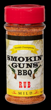Smokin Guns BBQ Mild Rub 7 Ounce Bottle THUMBNAIL