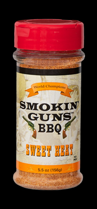 Smokin Guns BBQ Sweet Heat Rub 4.8 Ounce Bottle LARGE