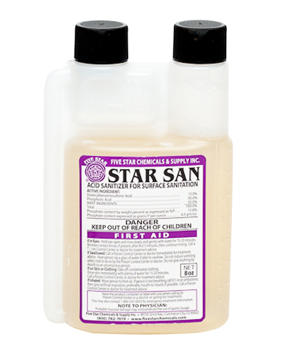 Star San No Rinse Acid Sanitizer 8 OZ LARGE