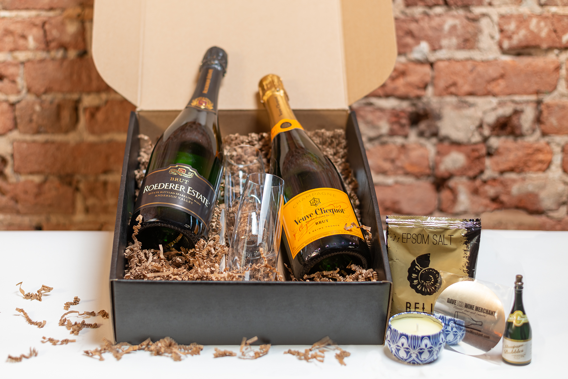 Gift Kit - "Bubbles 3 Ways" - the Home Spa Wine Experience. Price shown is before wine. LARGE