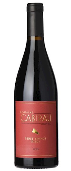 Wine Label: Domaine Cabirau "First Things First" Rhone Blend, 2015 LARGE