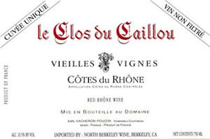 Wine Label: Clos du Caillou 2020 Côtes du Rhône LARGE