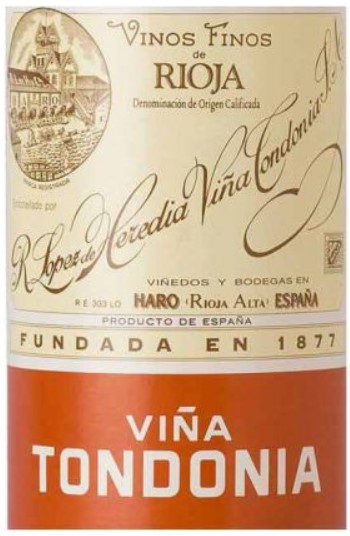 Wine Label - Lopez de Heredia 2012 Tondonia Rosado THUMBNAIL