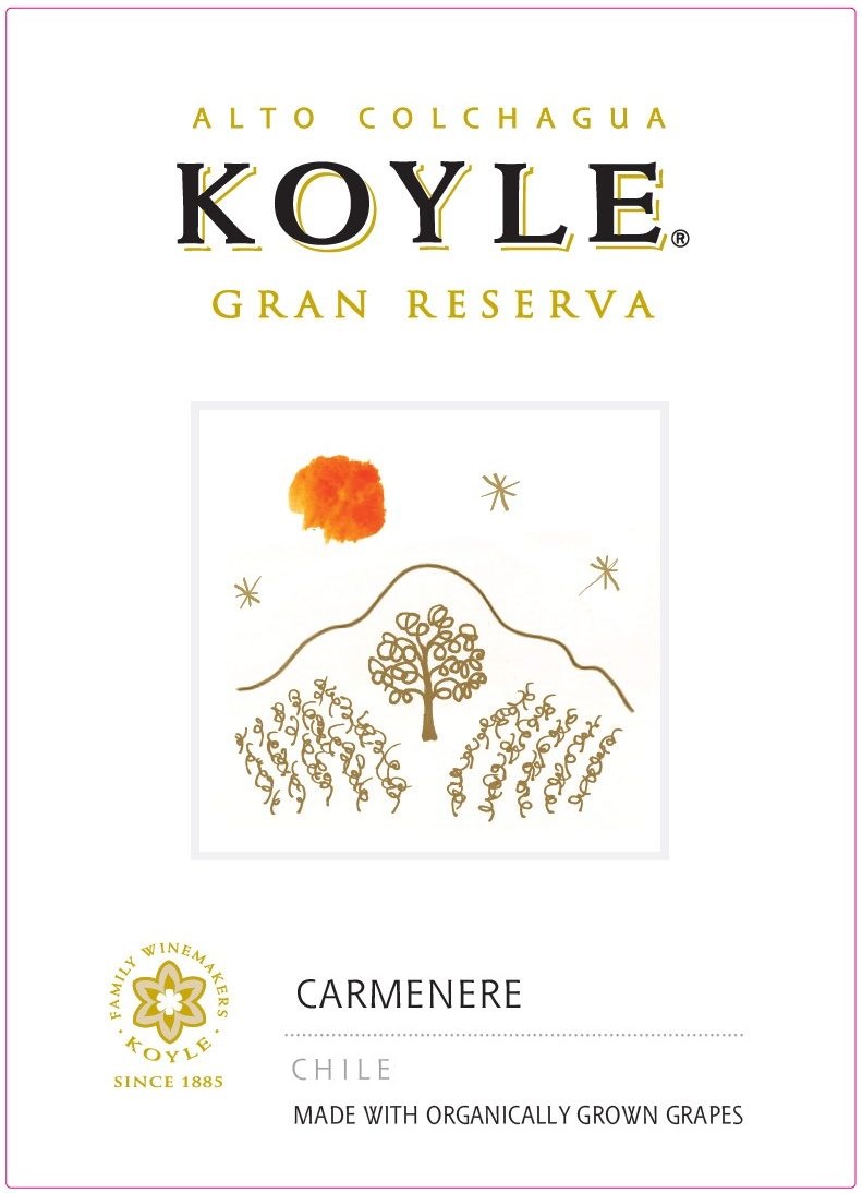 Wine label: Koyle 2019 Carmenere Gran Reserva THUMBNAIL