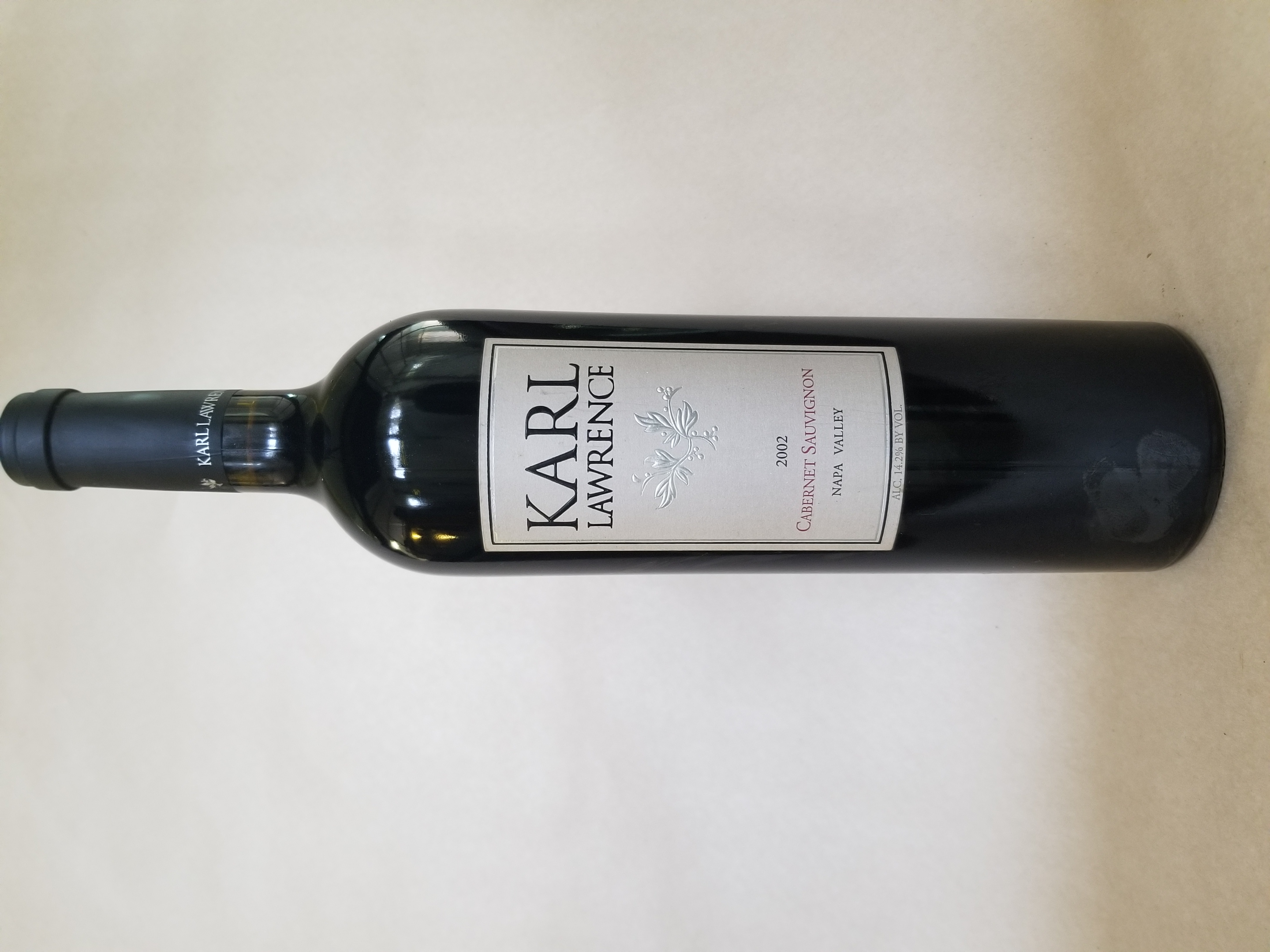 Rare Wine: Karl Lawrence Cellars Cabernet Sauvignon, Napa Valley, USA 2002 LARGE