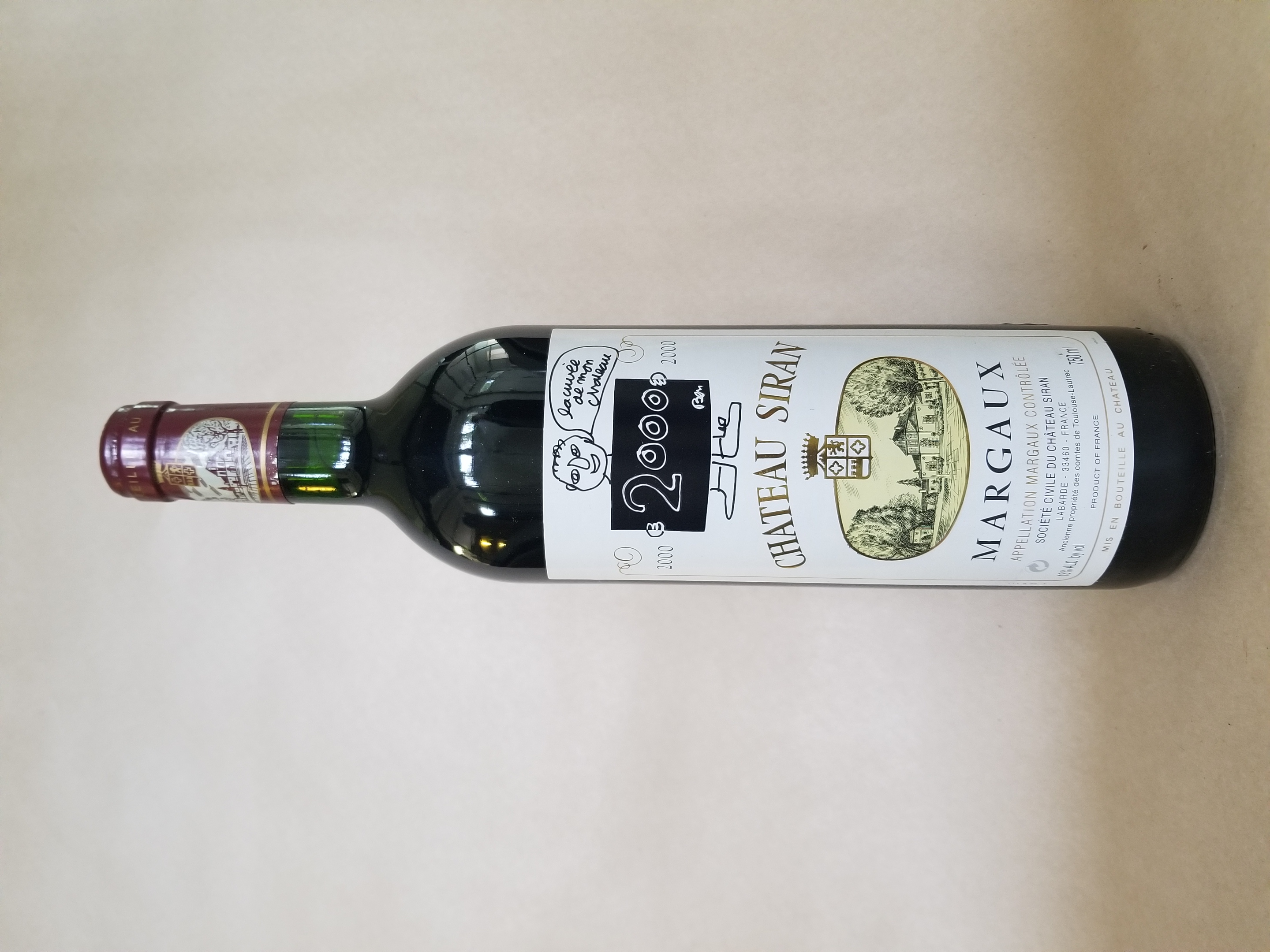 Rare Wine: Chateau Siran Margaux Red Bordeaux France 2000 THUMBNAIL
