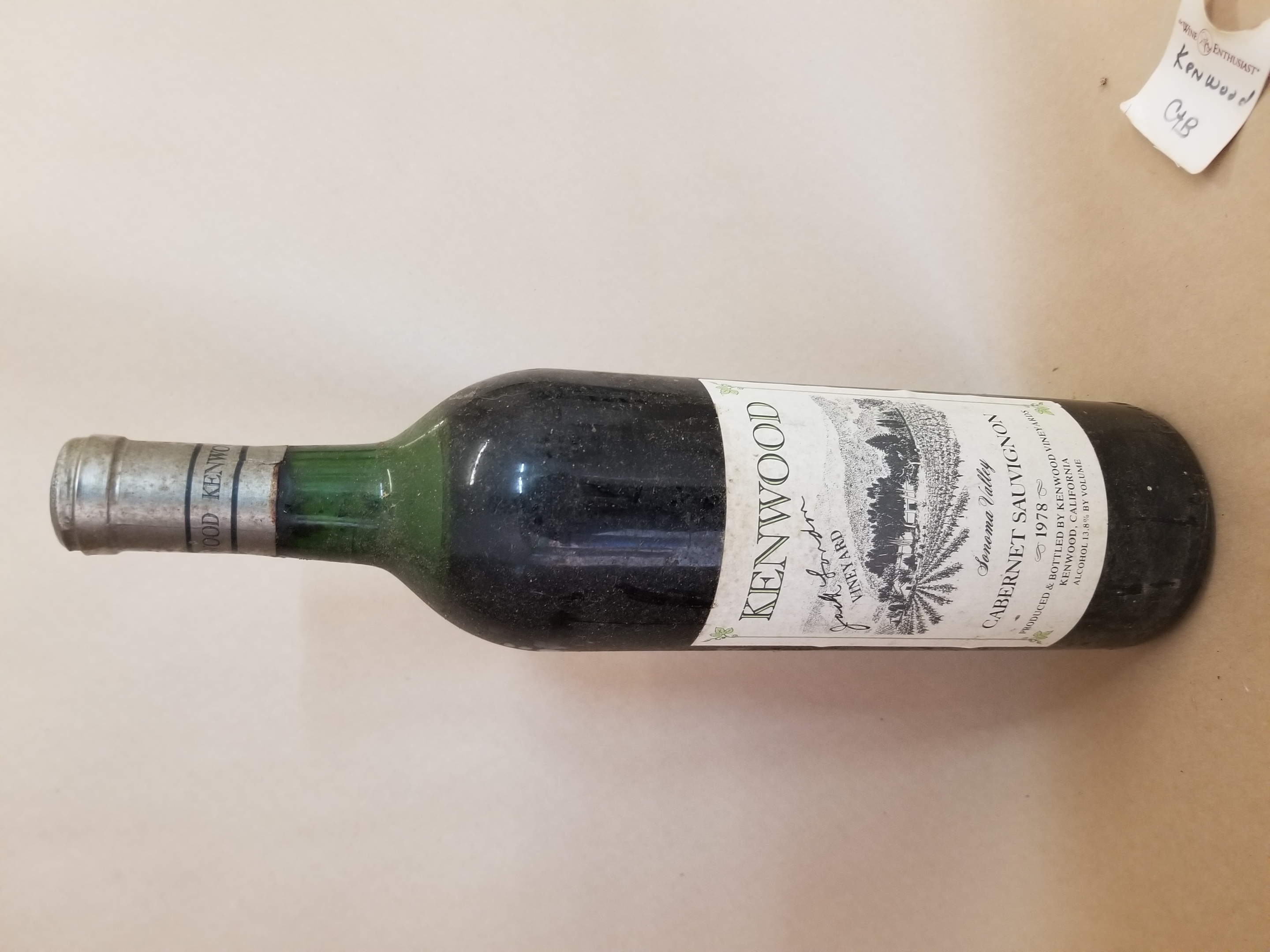 Rare Wine: Kenwood Vineyards Jack London Cabernet Sauvignon, Sonoma Valley, USA 1978 LARGE