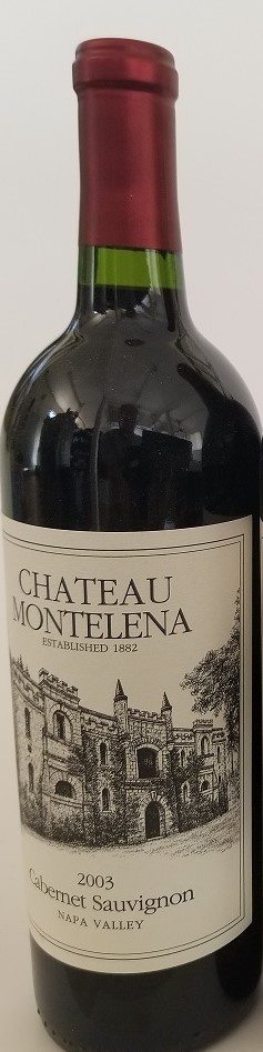 Rare Wine Bottle: 2003 Chateau Montelena Cabernet Sauvignon, Napa Valley, USA LARGE