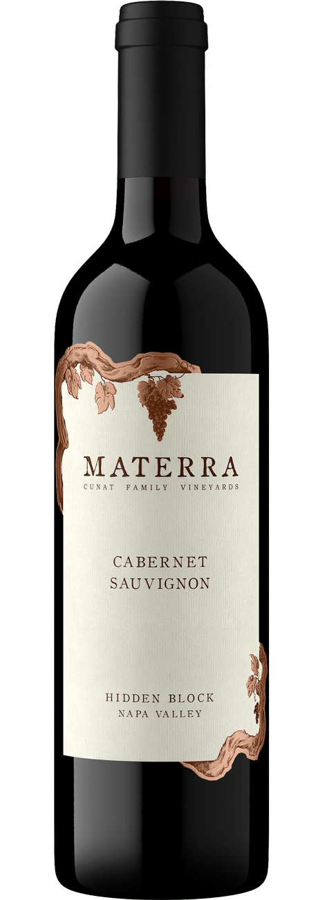 Wine Label: Materra Cunat Family Cabernet "Hidden Block" Oak Knoll District $64.99 LARGE