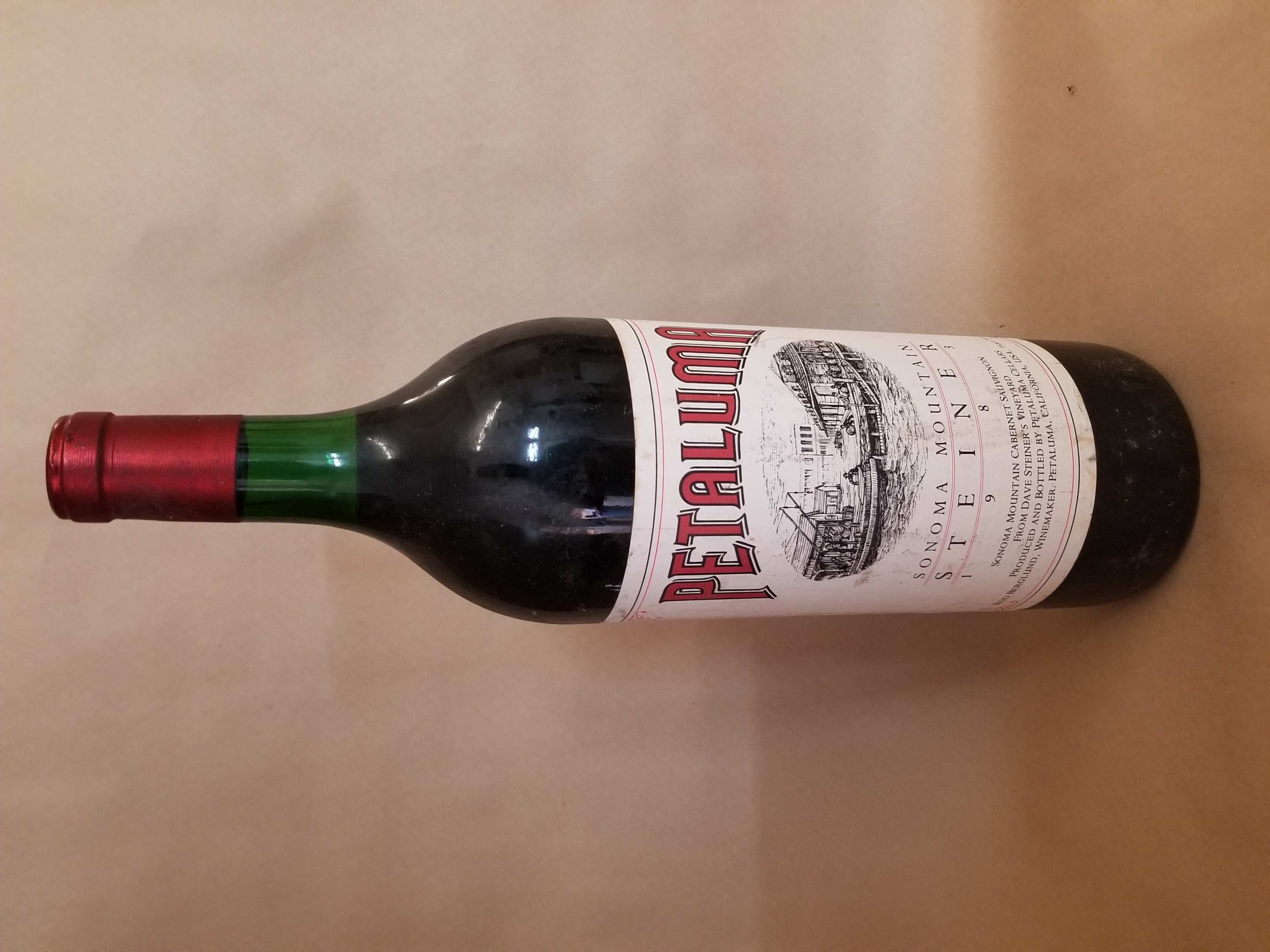 Rare Wine: Petaluma Steiner Cabernet Sauvignan Sonoma Mountain Magnum (1.5L) USA 1981 LARGE