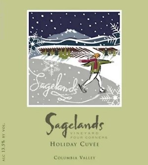 Wine Label: Sageland Vineyard 2001 Holiday Cuvee, Cabernet Sauvignon Columbia Valley LARGE