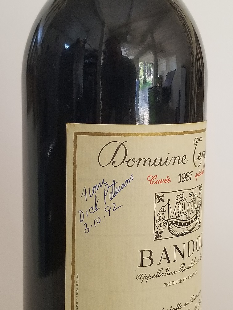 Domaine Tempier Bandol Cuvee Speciale, 1.5L, Provence, France 1987 SWATCH