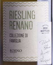 Wine Label: Roeno 2021 Riesling "Collezione di Famiglia" THUMBNAIL
