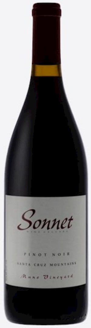 Wine Label: Sonnet Wines 2017 Pinot Noir Muns Vineyard, Santa Cruz Mountains LARGE