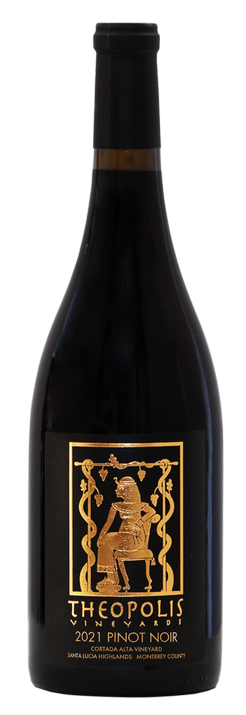Wine Label - Theopolis Vineyard 2021 Pinot Noir, Cortada Alta Vineyard Santa Lucia Highlands LARGE