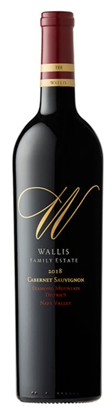 Wine Label Image: Wallis Family Estate 2018 Cabernet Diamond Mountain $99.99 LARGE