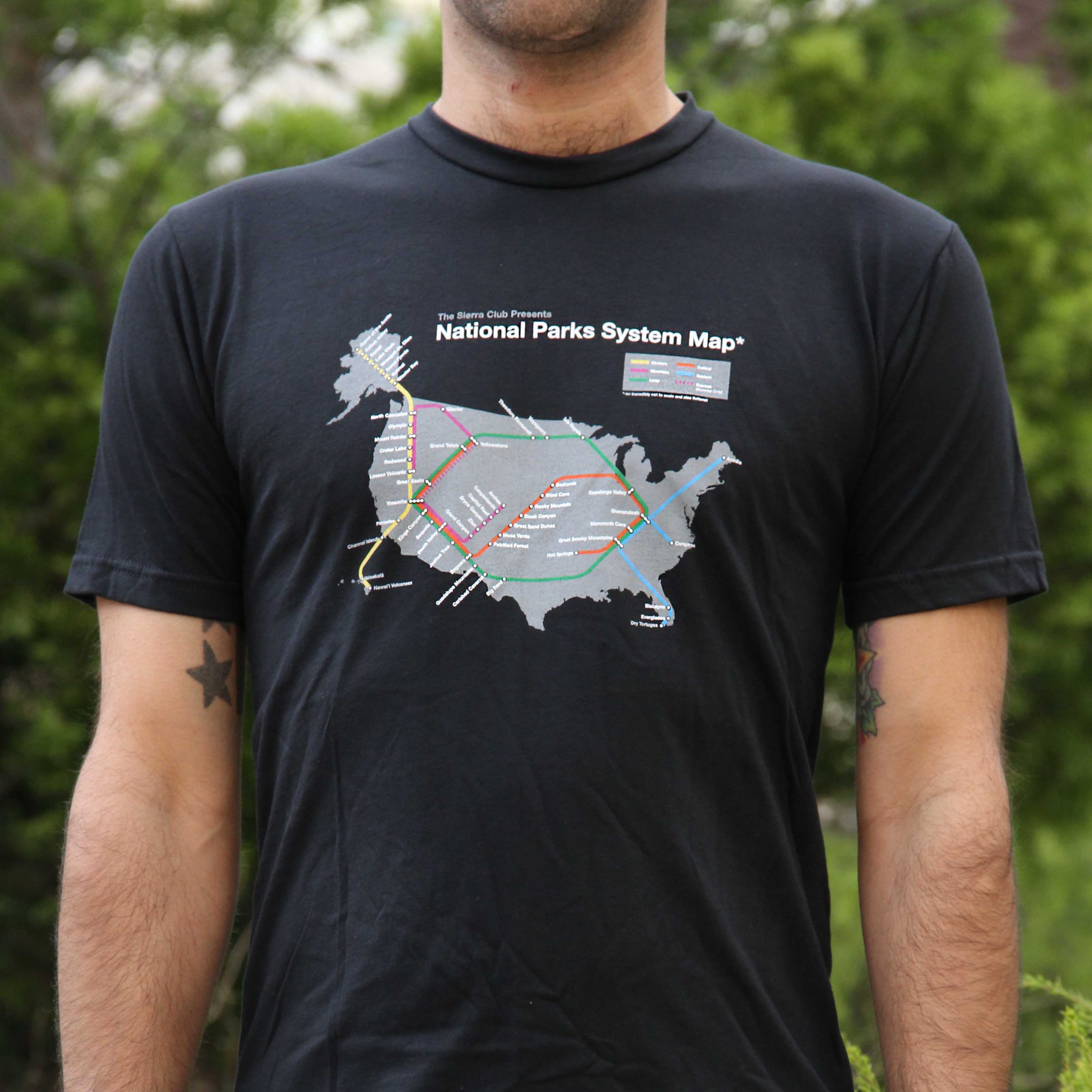 national park map shirt