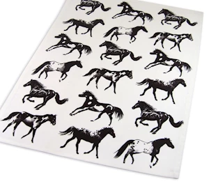 Horse Stamped Kitchen Towel LARGE