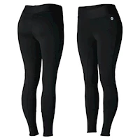 Horze Active Women's Winter Silicone Knee Patch Tights with Cell Phone Pocket MAIN