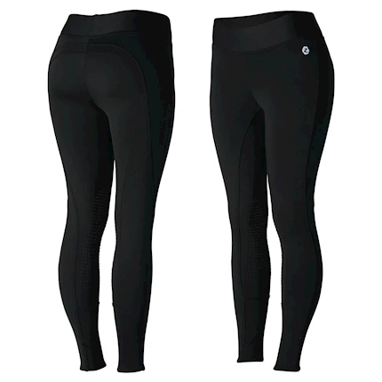 Horze Active Women's Winter Silicone Knee Patch Tights with Cell Phone Pocket THUMBNAIL